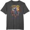 imageStar Wars Classic Art Characters and Logo Retro Vintage TShirtDark Heather Grey