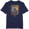 imageStar Wars Classic Art Characters and Logo Retro Vintage TShirtNavy Blue