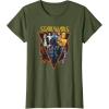 imageStar Wars Classic Art Characters and Logo Retro Vintage TShirtOlive Green