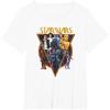imageStar Wars Classic Art Characters and Logo Retro Vintage TShirtWhite