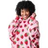 imageStar Wars Darth Vader AllOver Print Black Hooded Wearable Oversize BlanketOSFAStrawberries Aop Pink