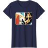 imageStar Wars ObiWan Kenobi Darth Vader Duel Cutout TShirtNavy Blue