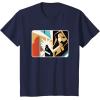 imageStar Wars ObiWan Kenobi Darth Vader Duel Cutout TShirtNavy Blue