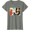 imageStar Wars ObiWan Kenobi Darth Vader Duel Cutout TShirtOlive Heather