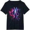 imageStar Wars ObiWan Kenobi Darth Vader Duel Painted TShirtBlack