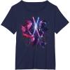 imageStar Wars ObiWan Kenobi Darth Vader Duel Painted TShirtNavy Blue