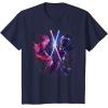 imageStar Wars ObiWan Kenobi Darth Vader Duel Painted TShirtNavy Blue