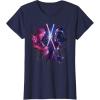 imageStar Wars ObiWan Kenobi Darth Vader Duel Painted TShirtNavy Blue