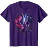 imageStar Wars ObiWan Kenobi Darth Vader Duel Painted TShirtPurple