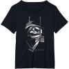 imageStar Wars ObiWan Kenobi Darth Vader Helmet TShirtBlack