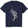 imageStar Wars ObiWan Kenobi Darth Vader Helmet TShirtNavy Blue