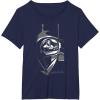 imageStar Wars ObiWan Kenobi Darth Vader Helmet TShirtNavy Blue