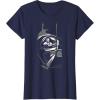 imageStar Wars ObiWan Kenobi Darth Vader Helmet TShirtNavy Blue