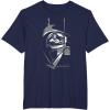 imageStar Wars ObiWan Kenobi Darth Vader Helmet TShirtNavy Blue