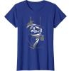imageStar Wars ObiWan Kenobi Darth Vader Helmet TShirtRoyal Blue