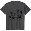 imageStar Wars ObiWan Kenobi vs Darth Vader Coloring Sketch TShirtDark Heather Grey
