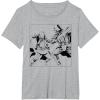 imageStar Wars ObiWan Kenobi vs Darth Vader Coloring Sketch TShirtHeather Grey