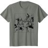 imageStar Wars ObiWan Kenobi vs Darth Vader Coloring Sketch TShirtOlive Heather