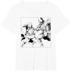 imageStar Wars ObiWan Kenobi vs Darth Vader Coloring Sketch TShirtWhite