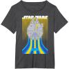 imageStar Wars Retro Falcon Speed TShirtDark Heather Grey