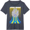 imageStar Wars Retro Falcon Speed TShirtHeather Blue