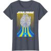 imageStar Wars Retro Falcon Speed TShirtHeather Blue