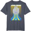 imageStar Wars Retro Falcon Speed TShirtHeather Blue