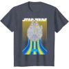 imageStar Wars Retro Falcon Speed TShirtHeather Blue