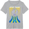 imageStar Wars Retro Falcon Speed TShirtHeather Grey