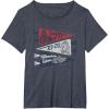 imageStar Wars Summer Of 77 Distressed Retro Vibes Big Chest Logo TShirtHeather Blue