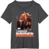 imageStar Wars The Book Of Boba Fett Tusken Raider Portrait Fade TShirtDark Heather Grey