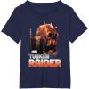 imageStar Wars The Book Of Boba Fett Tusken Raider Portrait Fade TShirtNavy Blue