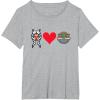 imageStar Wars The Mandalorian Ahsoka Tano Loves Grogu TShirtHeather Grey