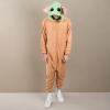 imageStar Wars The Mandalorian Baby Grogu Adult Hooded Kigurumi Union Suit Pajama Onesie with Ears