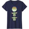 imageStar Wars The Mandalorian Grogu Trio Cartoon Poses TShirtNavy Blue