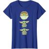 imageStar Wars The Mandalorian Grogu Trio Cartoon Poses TShirtRoyal Blue