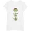 imageStar Wars The Mandalorian Grogu Trio Cartoon Poses TShirtWhite
