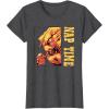imageStar Wars The Mandalorian Grogu ampamp Rancor Nap Time TShirtDark Heather Grey