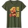 imageStar Wars The Mandalorian Grogu ampamp Rancor Nap Time TShirtOlive Green