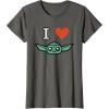 imageStar Wars The Mandalorian I Love Grogu TShirtAsphalt Grey
