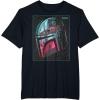 imageStar Wars The Mandalorian Neon Helmet TShirtBlack
