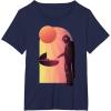 imageStar Wars The Mandalorian The Child Discovery Silhouette TShirtNavy Blue