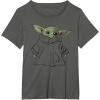 imageStar Wars The Mandalorian The Child Illustration TShirtAsphalt Grey