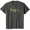 imageStar Wars The Mandalorian The Child Illustration TShirtAsphalt Grey