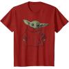 imageStar Wars The Mandalorian The Child Illustration TShirtCranberry Red
