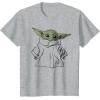 imageStar Wars The Mandalorian The Child Illustration TShirtHeather Grey