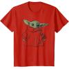 imageStar Wars The Mandalorian The Child Illustration TShirtRed