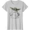 imageStar Wars The Mandalorian The Child Illustration TShirtSilver Grey
