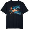 imageStar Wars XWing Starfighter Retro TShirt TShirtBlack