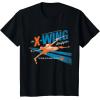 imageStar Wars XWing Starfighter Retro TShirt TShirtBlack